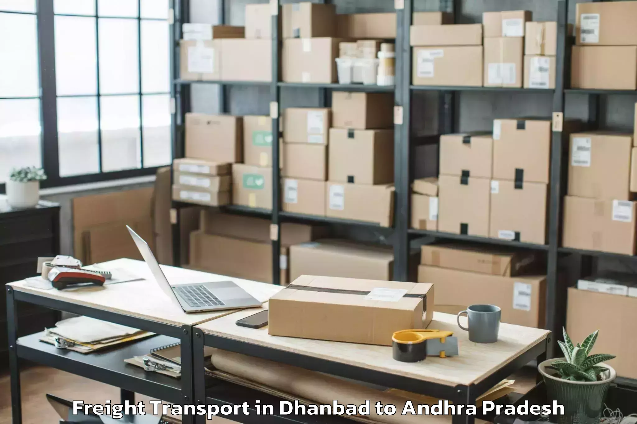 Trusted Dhanbad to Nallacheruvu Freight Transport